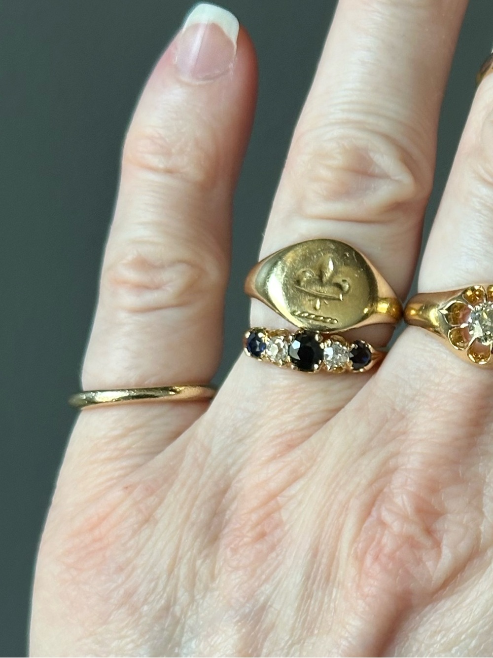 14K Solid Gold Pinky Ring Size 3 - Picture 10 of 12